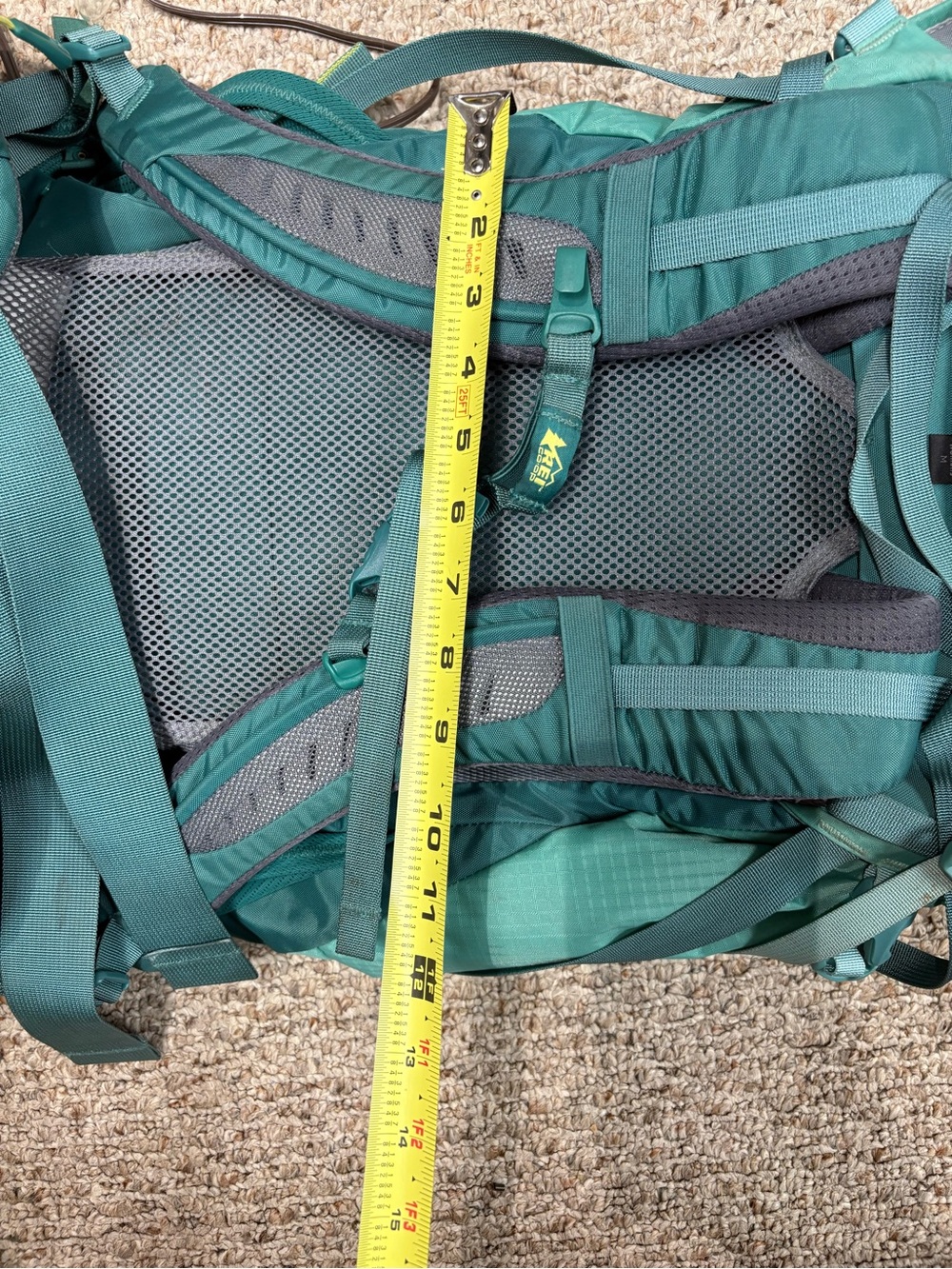 REI Co-op Traverse35 Women’s Medium Light Teal and Gray Hiking Backpack - Picture 7 of 13